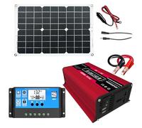 Generador De Energía Solar - Generador Portátil De Salida AC 220V, Conjunto De Suministro De Panel Solar De Monocristalor | Diseño Móvil Ligero Con Sueño Al Aire Libre Y En Coche, F