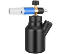 Generador de espuma de alta presión para lavadora a presión, botella dispensadora de jabón de 1 litro con boquilla ajustable, pulverizador de aleación de metal, mangueras de jardín de conexión rápida