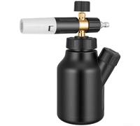 Generador de espuma de alta presión para lavadora a presión, botella dispensadora de jabón de 1 litro con boquilla ajustable, pulverizador de aleación de metal, mangueras de jardín de conexión rápida