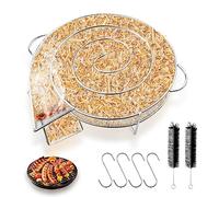 Generador de Humo Frío, Generador de Humo Frío Redondo de Acero Inoxidable con Gancho y Cepillo, Generador de Humo Frío para Ahumar para Parrillas Barbacoa Carne Pezcado