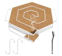 Generador de humo frío Hexagon para horno de ahumar, acero inoxidable premium, caracol para ahumar en frío, con 2 ganchos y 2 cepillos, adecuado para todos los dispositivos de ahumar barbacoa