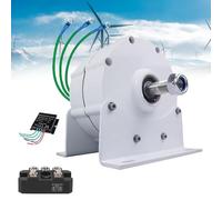 Generador de imán permanente, 12 V a 220 V, alternador de CA sin engranajes de baja velocidad para turbinas de viento y agua, con base, salida de potencia de 10000 W