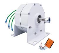 Generador de imán permanente de 10000 W/12000 W, alternador de CA sin engranajes trifásico para turbina de agua/viento con controlador, 24 V