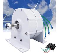 Generador de imán permanente de 12000 W, alternador sin engranajes trifásico para turbinas de agua y viento, apto para 12 V/24 V/48 V/120 V/220 V con rectificador