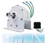 Generador de imán Permanente de 12000 W y Bajas revoluciones, generador eléctrico trifásico sin Engranajes de 12 V, 24 V y 48 V, con Controlador, Buena disipación de Calor 48V