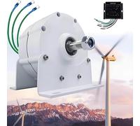 Generador de imán Permanente de 12000 W y Bajas revoluciones, generador eléctrico trifásico sin Engranajes de 12 V, 24 V y 48 V, Buena disipación de Calor, con Controlador 24V