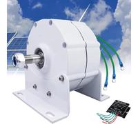 Generador de imanes permanentes Bajas RPM, Dinamo eólica AC sin Engranajes trifásica, Alternador Alta eficiencia 12V para aerogenerador pequeño Sistema energía renovable DIY, Uso doméstico y Marino