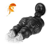 Generador de Olas Para Pecera, Bomba de Circulación Wavemaker con Ventosa, Ajuste de Eje Giratorio de 360°, Campana de Filtro Denso, Bloqueo Anti-retroceso, Bomba de Flujo de Acuario Para Arrecife C