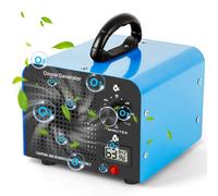 Generador de Ozono 60000mg/h, Máquina de Ozono con Indicador de Temperatura y Humedad, Desinfectador de Ozono Purificador de Aire con Temporizador, Ozonizador para Hogar, Coche, Mascotas (Azul)