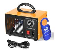 Generador de Ozono 60000mg/h, Purificador de Aire Ozonizador con Temporizador 60min, 400㎡ de Cobertura, 4 Placas de Ozono de Cerámica, Ozonizador Industrial O3 Portátil para Casa Coche Garaje