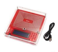 Generador de señal portátil de 0,01 Hz a 99999 Hz para dispositivo de resonancia de onda schumann onda cuadrada sinusoidal pura para alivio del estrés, pruebas electrónicas, unidad roja (con carcasa)