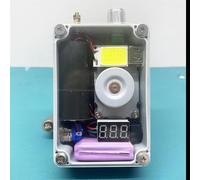 Generador de supercondensador portátil con manivela de mano con luz LED COB y salida USB para exteriores, camping, encendido de energía y bricolaje, carcasa ABS y (.2 V)