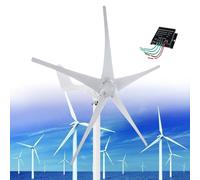 Generador de turbina eólica 12000W 12V/24V/48V, controlador de 5 cuchillas, imán permanente de 3 fases para barcos, cabañas, hogar, solución energética ecológica