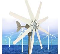Generador de turbina eólica,Aerogenerador Horizontal Kit 20000W 12V 24V 48V 110V 220V con 8 aspas, pequeña turbina eólica for uso doméstico, RV, yate, bajo ruido,Generador de energía eólica(220V)