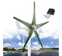 Generador de turbina eólica de 12000 W, 5 aspas, pequeño, 3 fases, CA, imán permanente, kit de generador con controlador de carga para equipos de energía industrial