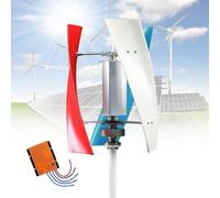 Generador de turbina eólica, Kit de generador de turbina eólica Vertical de 14 000 W, diseño de hélice de 3 Palas con Controlador MPPT para viviendas, alumbrado público, embarcaciones y Chal