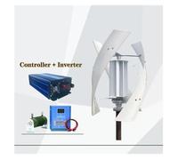 Generador de turbina eólica vertical con controlador híbrido, sistema fuera la red, inversor 3KW y 5KW for energía gratuita en el hogar molino viento(Controller Inverter2,24V,3000W)