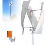 Generador de turbina eólica vertical para el hogar, 12 V, 24 V, 48 V y 220 V con MPPT, bajo nivel de ruido y eficiencia energética para granjas y jardines. Generador de molino de viento 3000W-12V