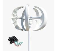 Generador de Turbina Eólica Vertical Sin Ruido de 12000W, 12V, 24V, 48V, 110V, 220V, Kit De Generador de Turbina Eólica Vertical Portátil con Controlador para Uso Doméstico Residencial,White220V
