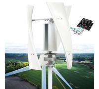 Generador de turbina eólica vertical sin ruido de 14000 W, 12 V, 24 V, 48 V, 110 V, 220 V, levitación magnética con controlador MPPT, para iluminación de calle en el hogar, color blanco-110 V