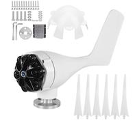 Generador de turbinas de molino de viento, 6 aspas, 800 W, alta eficiencia, velocidad de arranque lento, baja vibración, CA, generador síncrono de imán permanente para barcos, (12V)