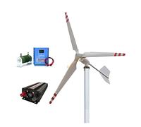 Generador de turbinas eólicas 2kW 24V 48V Generador de turbina de viento Axis horizontal a turbina de viento Mppt Controlador fuera del inversor de la cuadrícula Energía alternativa con alta eficienci