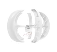 Generador de turbinas eólicas de 12 V, forma de farol, generador de imán permanente, 600 W, velocidad de arranque de 6,56 ft/s, 5 hojas, color blanco