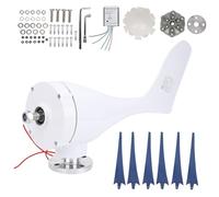 Generador de turbinas eólicas profesionales Molino de viento de CA de alta eficiencia de 6 aspas y 800 W para barcos Cabinas Terrazas Casas móviles Aspas de fibra de nailon de 24 (24V)