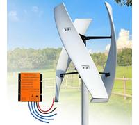 Generador De Turbinas Eólicas Verticales 16000W 20000W 12V 24V 48V 220V 3 Fase con 3 Cuchillas Sin Ruido Turbina Eólica Portátil para Proyectos De Inicio O Luz Callejera(20000W,48V)