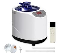 Generador de vapor para sauna 3L 1200W, portátil con depósito interior de acero inoxidable 304, control remoto, temporizador 99 min, 15 niveles de calor, accesorio para spa casero