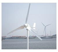 Generador de viento con aprobación CE, 1000 W, eje horizontal, aerogenerador para tierra y marina, incluye controlador de regalo para marina, RV, hogar, molino de viento (24 3 cuchillas)