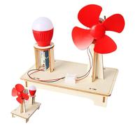 Generador de viento de madera - Kit de ingeniería hecho a mano, circuito motorizado, artesanía técnica junior | Actividad extracurricular de hobby, ayuda para enseñar energías renovables para niños