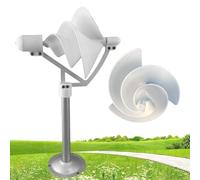 Generador de viento en espiral micro, modelo de turbina eólica de Arquímedes, turbina eólica vertical en forma de rosa para el hogar, generador de imán permanente, arranque por brisa, para experimen