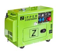 ZIPPER ZI-STE7500DSH Generador Electrico de Diesel, Motor 4 Tiempos, 7500W, 230V, Silencioso, Portatil, para Obra, Hogar y Emergencias