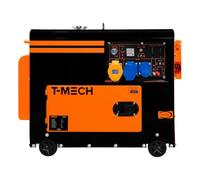 Generador Eléctrico Diésel Monofásico Silencioso Gasolina 230V 6500W 9kW/13HP, Interruptor de Transferencia Automática (ATS) incluido,20L Capacidad de Tanque,Juego Herramientas+Embudo de Combustible