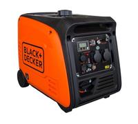 Generador Eléctrico Inverter Gasolina 3900W Black and Decker, Arranque Eléctrico/Manual, USB, DC 12V, ATS, Silencioso, Portátil con Ruedas