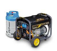 Generador eléctrico monofásico KOMPAK dual fuel 3,3KW gasolina/3KW LPG alternador cobre 2 schuko 16A