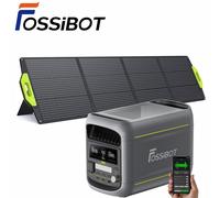 Generador Eléctrico Portátil FOSSiBOT F1800 1024Wh con Panel Solar 200W, Batería LiFePO4 Estación Eléctrica 1800W(Pico 2700W) Carga Rápida 1200W, Modo ECO, BMS para Autocaravana, Estación de energía,