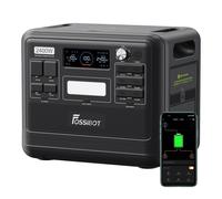 Generador eléctrico portátil FOSSiBOT F2400, batería LiFePO4 de 2048Wh, potencia de salida de 2400W (4800W de pico), generador solar adecuado para emergencias domésticas, acampadas al aire libre y uso