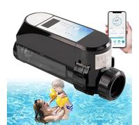 Generador electrolítico de cloro salado para piscinas, clorador de spa de agua salada con función de autolimpieza y control remoto por aplicación, 16 g/h