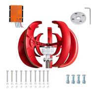 Generador Eólico Casa 100W 300W 500W, 12V 24V 48V Kit Turbina con Regulador, Linterna Vertical para Camper Barco Cabaña, Complemento Sistema Solar Off-Grid(12V,100W)