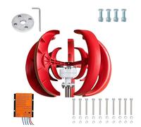 Generador Eólico Off-Grid 100W 300W 500W, 12V 24V 48V Turbina con Regulador, Carga Nocturna Camper Barco, Complemento Solar Híbrido, Brida Estándar DN25 Soporte(48V,100W)