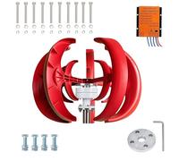 Generador Eólico para Camper Barco 100W 300W 500W, 12V 24V 48V Turbina Linterna con Regulador, Inicio 2m/s, Silencioso para Techo Casa y Sistema de Energía Aislada(48V,300W)