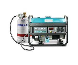 Generador híbrido de gasolina y gas KS 2900G (DUAL FUEL), generador electrico gasolina2900W,2x16A(230 V),12V,power station con (AVR),indicador aceite,protección ante sobrecargas,generador 4 tiempos