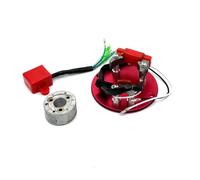 Generador Ignición Kit De Estator De Rotor Interno Con Bobina Magnética Motocicleta Para LF YX 50/110/125/150/160 Cc Scooter Kart ATV, Quad Moto Motor Horizontal(Red)