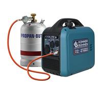 Generador inversor Könner & Söhnen KS 1900iG S LPG de 2,0 kW, combustible dual, generador de corriente inversor Eco-Mode, de gasolina para uso en exteriores, de gasolina, Euro-5