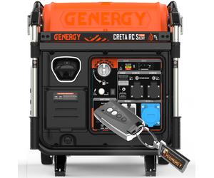 Generador inverter gasolina genergy creta rc - 7500w de potencia máxima - insonorizado - con arranque eléctrico y control remoto