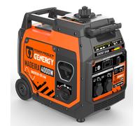 Genergy - Generador de corriente de emergencia de gasolina con inversor, 4000 W máx. 3600 W de electricidad limpia, silencioso y ligero con 35 kg, tanque de 8 L, grupo electrógeno, generador, Madeira