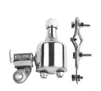 Generador ligero de acero de la bici de la fricción, eje del dínamo de 12V | Ciclismo, soporte desmontable con agujeros dobles para faros traseros de 2,5 V y 5,5 W, acabado plateado