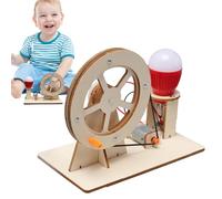 Generador Manual Madera Kit Científico - Juguete Generador Eléctrico De Manivela | Experiencia Educativa Stem, Proyecto DIY para, Aprendizaje Práctico De Energía Y Eléctrica